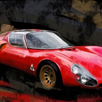 Alfa Romeo Tipo Stradale Painting