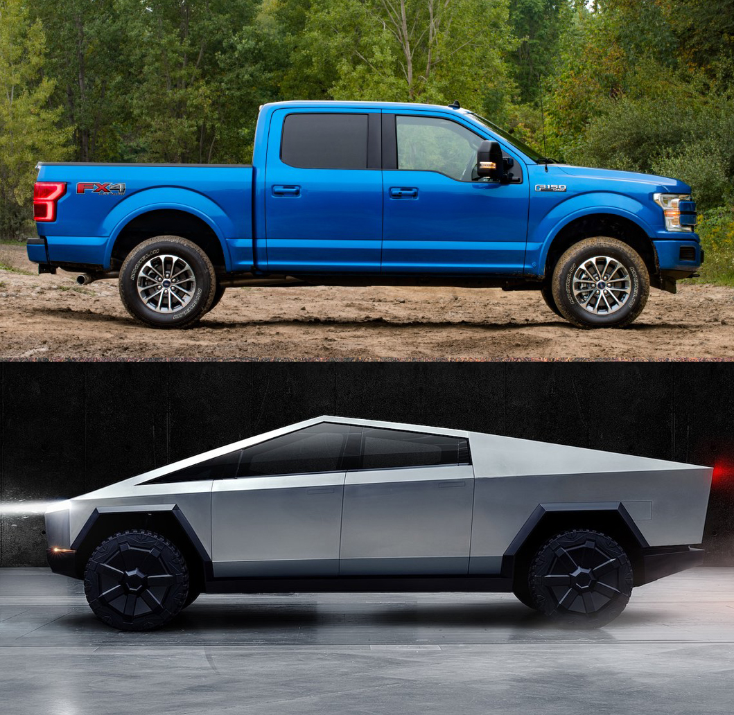 Ford F-150 vs Tesla Cybertruck