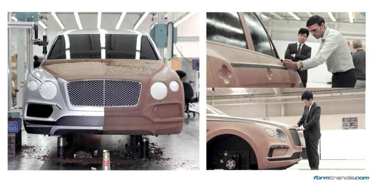 Bentley Bentayga clay model development