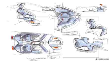 Maserati Hommage interior sketches by Francesco Gastaldi