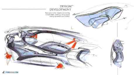 Maserati Hommage interior sketches by Francesco Gastaldi