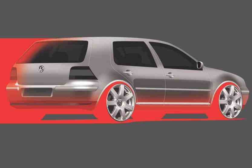 Volkswagen Golf IV rendering by Niels Van Roij